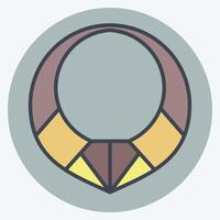Icon Neklace. related to Native American symbol. color mate style. design editable vector