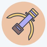 Icon Crossbow. related to Native American symbol. color mate style. design editable vector