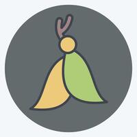 Icon Feather. related to Native American symbol. color mate style. design editable vector