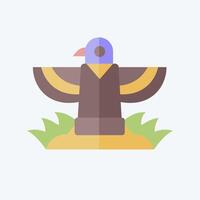 Icon Totem. related to Native American symbol. flat style. design editable vector