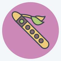 Icon Flute. related to Native American symbol. color mate style. design editable vector