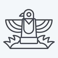 Icon Totem. related to Native American symbol. line style. design editable vector