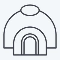 Icon Hut. related to Native American symbol. line style. design editable vector