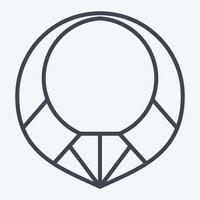 Icon Neklace. related to Native American symbol. line style. design editable vector