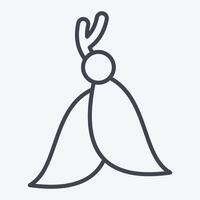 Icon Feather. related to Native American symbol. line style. design editable vector