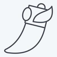 Icon Claw. related to Native American symbol. line style. design editable vector