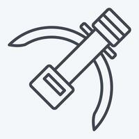 Icon Crossbow. related to Native American symbol. line style. design editable vector