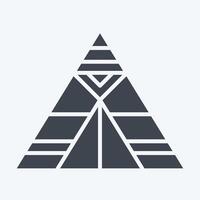 Icon Tent. related to Native American symbol. glyph style. design editable vector