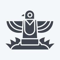 Icon Totem. related to Native American symbol. glyph style. design editable vector