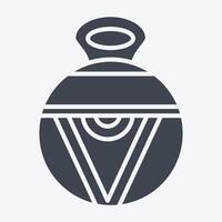 Icon Vase. related to Native American symbol. glyph style. design editable vector