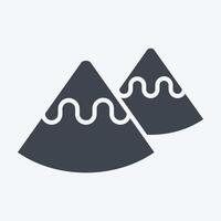 Icon Mountain. related to Native American symbol. glyph style. design editable vector