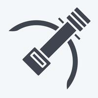 Icon Crossbow. related to Native American symbol. glyph style. design editable vector