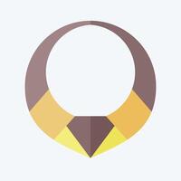 Icon Neklace. related to Native American symbol. flat style. design editable vector
