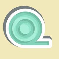 Sticker Insulation. related to Fabric symbol. simple design editable vector