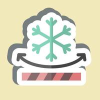 Sticker Snow Resistant. related to Fabric symbol. simple design editable vector