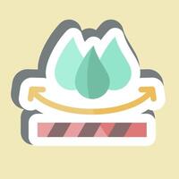 image descriptionSticker Waterproof. related to Fabric symbol. simple design editable vector