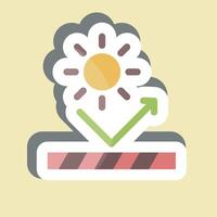 Sticker UV Protection. related to Fabric symbol. simple design editable vector
