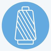 Icon Thread. related to Fabric symbol. blue eyes style. simple design editable vector