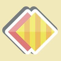 Sticker Handkerchief. related to Fabric symbol. simple design editable vector