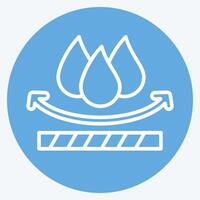 Icon Waterproof. related to Fabric symbol. blue eyes style. simple design editable vector