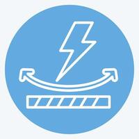 Icon Anti Static. related to Fabric symbol. blue eyes style. simple design editable vector