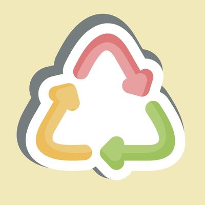 Sticker Eco Friendly. related to Fabric symbol. simple design editable