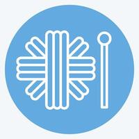 Icon Fence. related to Fabric symbol. blue eyes style. simple design editable vector