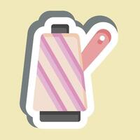 Sticker Fabric Roll. related to Fabric symbol. simple design editable vector