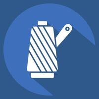 Icon Fabric Roll. related to Fabric symbol. long shadow style. simple design editable vector