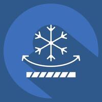 Icon Snow Resistant. related to Fabric symbol. long shadow style. simple design editable vector