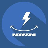 Icon Anti Static. related to Fabric symbol. long shadow style. simple design editable vector