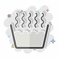 Icon Hot Water Bucket. related to Fabric symbol. comic style. simple design editable vector