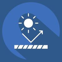 Icon UV Protection. related to Fabric symbol. long shadow style. simple design editable vector