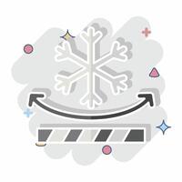 Icon Snow Resistant. related to Fabric symbol. comic style. simple design editable vector