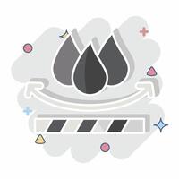 Icon Waterproof. related to Fabric symbol. comic style. simple design editable vector