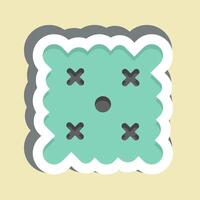 Sticker Easter Wishes. related to Fabric symbol. simple design editable vector