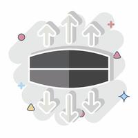 Icon Stretch. related to Fabric symbol. comic style. simple design editable vector