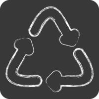 Icon Eco Friendly. related to Fabric symbol. chalk Style. simple design editable vector