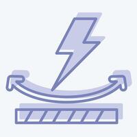 Icon Anti Static. related to Fabric symbol. two tone style. simple design editable vector