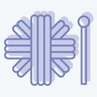 Icon Fence. related to Fabric symbol. two tone style. simple design editable vector