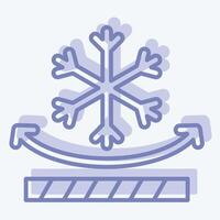 Icon Snow Resistant. related to Fabric symbol. two tone style. simple design editable vector
