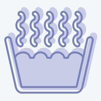 Icon Hot Water Bucket. related to Fabric symbol. two tone style. simple design editable vector
