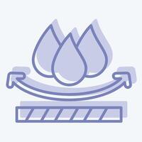 Icon Waterproof. related to Fabric symbol. two tone style. simple design editable vector
