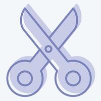 Icon Scisccors. related to Fabric symbol. two tone style. simple design editable vector
