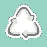 Sticker line cut Eco Friendly. related to Fabric symbol. simple design editable vector