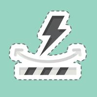 Sticker line cut Anti Static. related to Fabric symbol. simple design editable vector