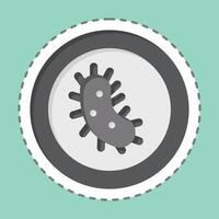 Sticker line cut Anti Bacterial. related to Fabric symbol. simple design editable vector