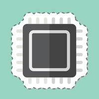 Sticker line cut Decorative Textile. related to Fabric symbol. simple design editable vector