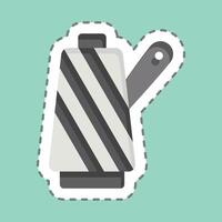 Sticker line cut Fabric Roll. related to Fabric symbol. simple design editable vector