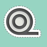 Sticker line cut Insulation. related to Fabric symbol. simple design editable vector